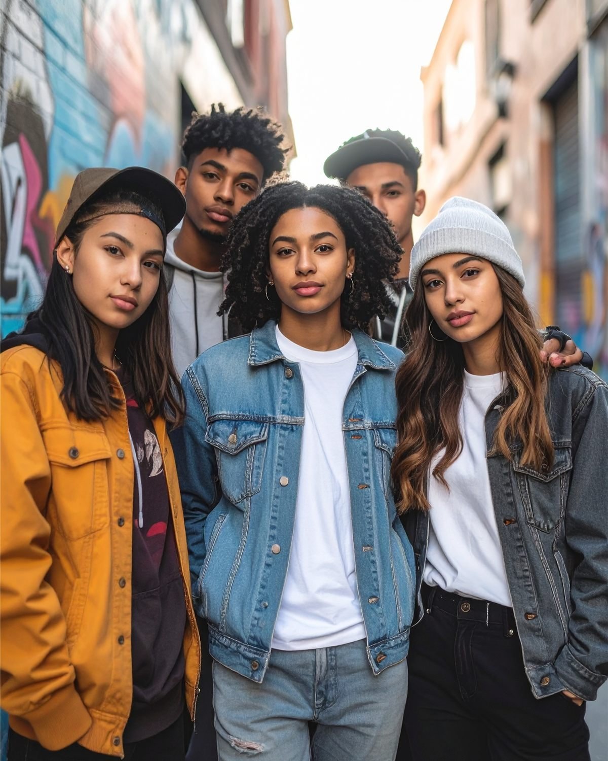 Grupo joven con looks urbanos de Confident Studio